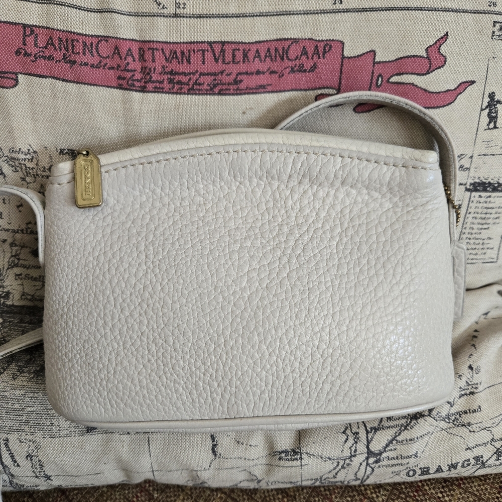 Coach White Leather Crossbody Bag